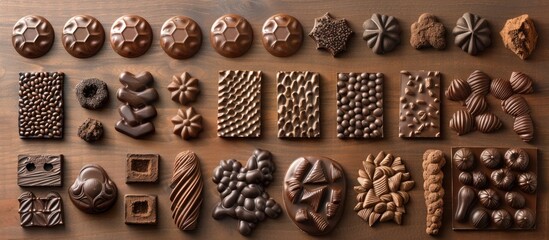A Wide Variety Of Shapes Of Chocolate