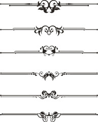 Exquisite ornamental rule lines vector set. Page decoration design elements in Oriental and Turkish style, great for greeting cards and wedding invitations.