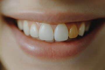 Woman's Smile and Teeth Before Whitening Bleaching Treatment Maxi 1726584091