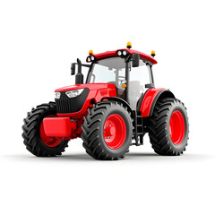 Obraz premium Detailed Agricultural Towing Tractor for Farming on White Background