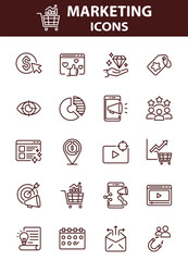 set of creative icons, idea, imagination, innovation, 