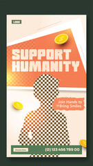 Charity Ads Promotional Story Template Design