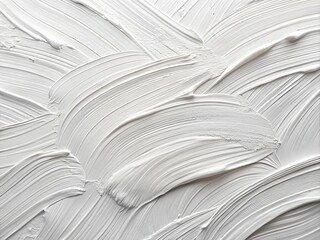 Abstract White Paint Texture with Brush Strokes for Modern Design Backgrounds and Wedding Cards