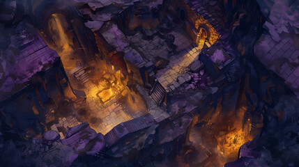 Obraz premium Cave DnD battle Maps for ttrpg