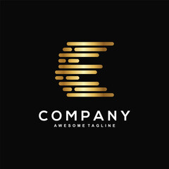 Letter E logo design for business