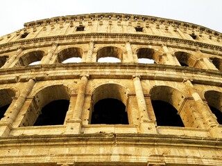 Fototapeta premium Colosseum in Rome, Italy. Architectural detail.