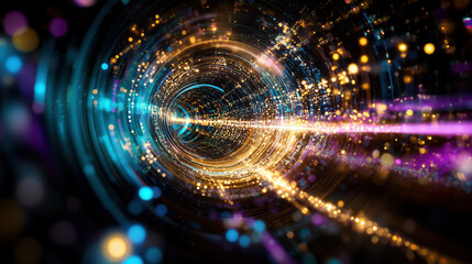 Fototapeta premium Quantum communication networks ensuring secure data transfer.