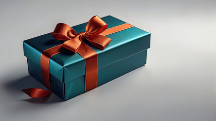 Virtual gift box with ribbon and flowers, digital gift, online shopping and digital goods.