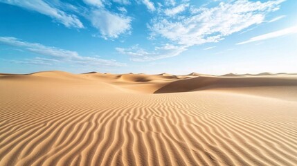 Sand dunes under a clear blue sky