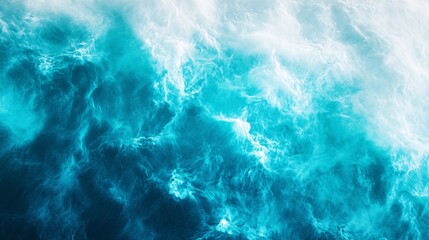 Fototapeta premium Ocean waves with vibrant turquoise colors.