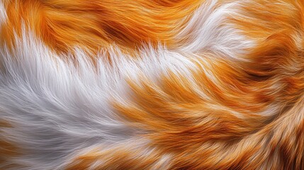Colorful orange and white fur texture