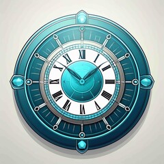 Futuristic Roman Clock Vector