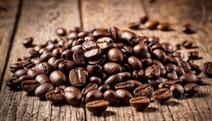 Fototapeta premium Coffee beans freshly roasted and ready to brew