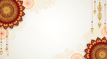 Elegant Religious Festival Wallpapers with Blank Copy Space for Text - Perfect for Wishes and Celebrations