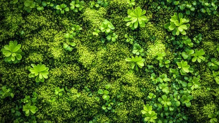 Lush green foliage with mossy texture.