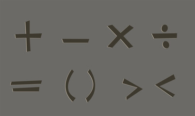 Obraz premium set of maths symbols