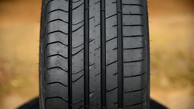 Bangkok,Thailand - 15 Aug, 2024: Closeup focus to Tread of Goodyear Eagle F1 sport  tires         