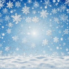 A snowy background with snowflakes, perfect for winter, holiday, or festive themes.