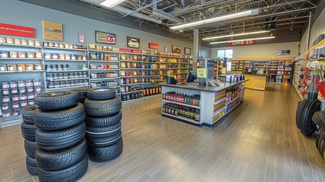 Auto Parts Store Interior