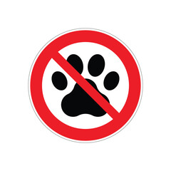 vector illustration of a prohibition or prohibited sign symbol with a red circle