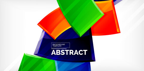 Vector abstract color geometric shapes. Illustration For Wallpaper, Banner, Background, Card, Book Illustration, landing page