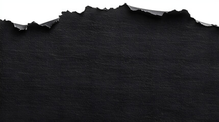 torn black pages with uneven texture edges. set of ripped black paper sheets png isolated on transparent background. document or newspaper mockup.