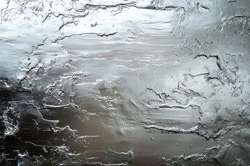 Fototapeta premium silver wall with a rough texture. The wall is covered in scratches and has a metallic sheen