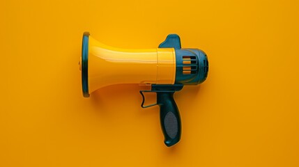 News, notification concept. Megaphone on a bright colored background