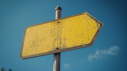 Choosing a direction concept. Road signs indicating different paths of travel.