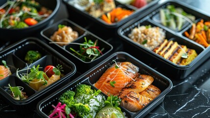 Assortment of Delicious Bento Boxes