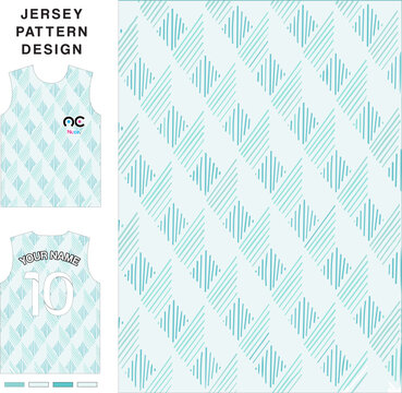 Abstract line concept vector jersey pattern template for printing or sublimation sports uniforms football volleyball basketball e-sports cycling and fishing Free Vector.