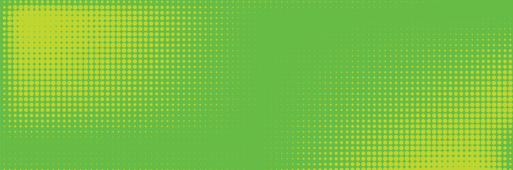 Dots halftone green color pattern gradient texture with technology digital background. Dots pop art comics with nature graphic design.