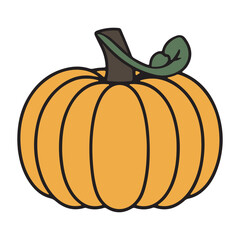 Pumpkin icon vector art illustration.