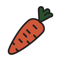 Carrot icon vector art illustration.