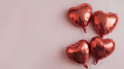 Balloons in the form of hearts 