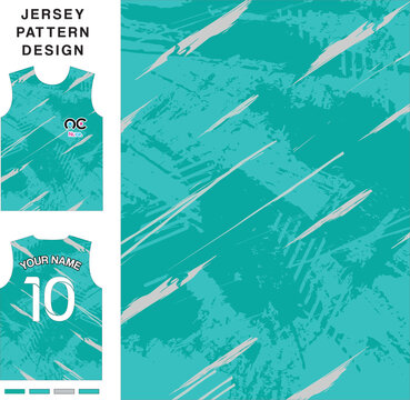 Abstract grunge concept vector jersey pattern template for printing or sublimation sports uniforms football volleyball basketball e-sports cycling and fishing Free Vector.