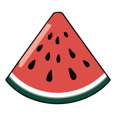 Watermelon icon vector art illustration.