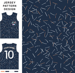 Abstract art concept vector jersey pattern template for printing or sublimation sports uniforms football volleyball basketball e-sports cycling and fishing Free Vector.