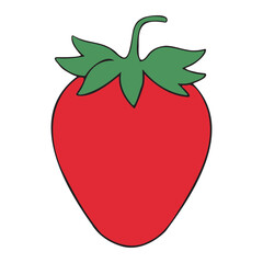 Strawberry icon vector art illustration.