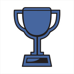 Trophy icon vector art illustration.