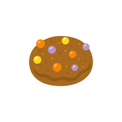 Halloween party cookies isolated on white background.