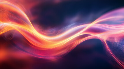 Naklejka premium Wizualizacja energii w postaci kolorowych fal i linii, które płyną przez tło, tworząc wrażenie nieskończonego ruchu. 