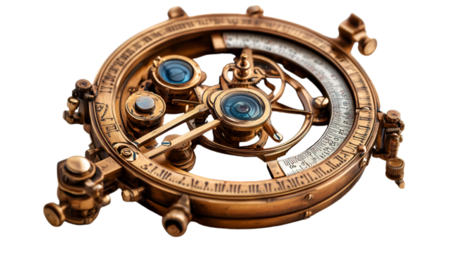 a close up of a compass

