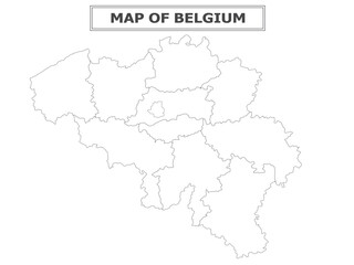 Fototapeta premium European Country Geography Political map. Political map of country with capital, province or state capital, major cities and town.