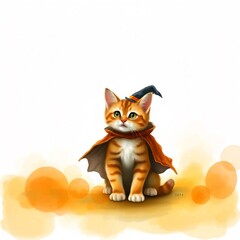 Fototapeta premium A cute portrait of a fluffy kitten with big eyes, playfully interacting with a ball and a heart, capturing the adorable essence of this young feline