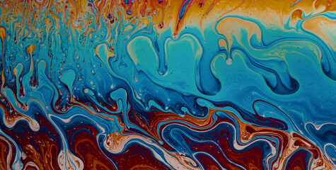 Grunge and Ocean Parchment Texture in Artistic Water Painting
