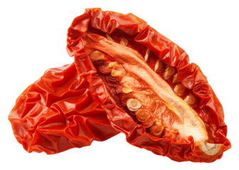 dried Tomato isolated on white background, full depth of field