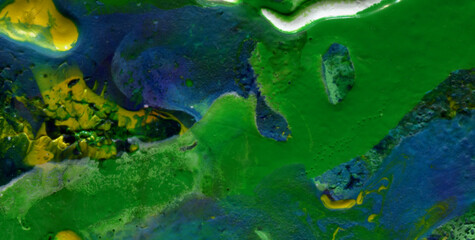 Liquid and Water Patterns in a Grunge Art Illustration
