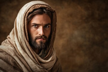 Portrait of man with historical middle eastern attire