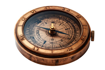 a close-up of a compass

